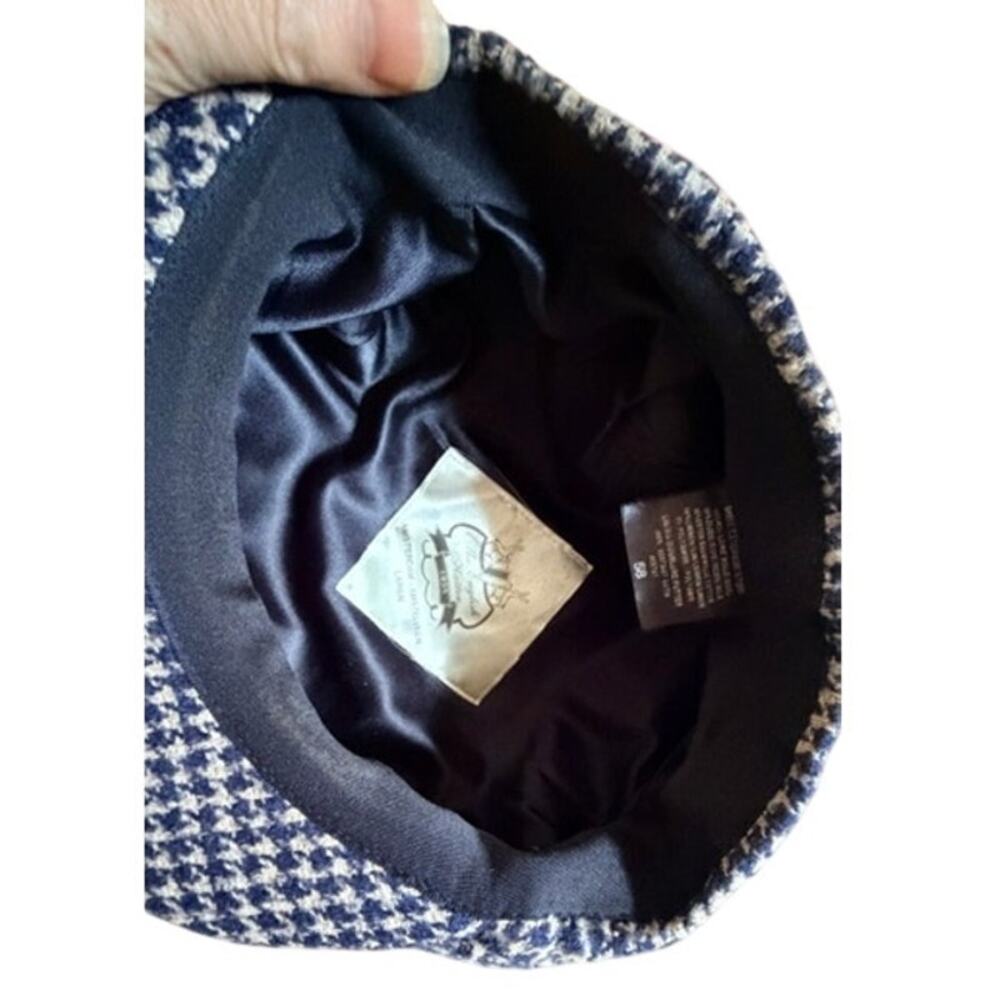 The English Hatter 1935 Houndstooth Newsboy Cap Wool Silk Blend Size 58 (7¼) - Picture 7 of 7